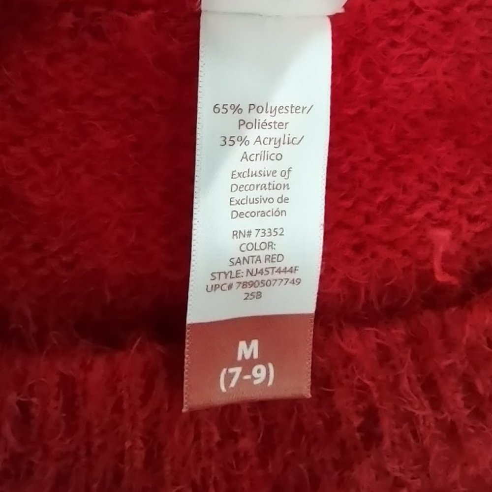 No Boundaries Sequin Santa Red Fuzzy Soft Cozy Ch… - image 8